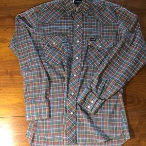 Vintage Wrangler Pearl Snap LS button up shirt